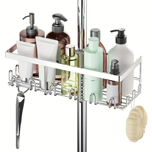 Shower Caddy No Drilling Required White 1pc