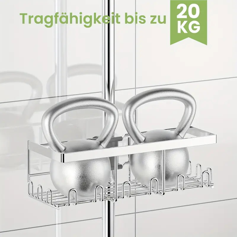 Shower Caddy No Drilling Required White 1pc