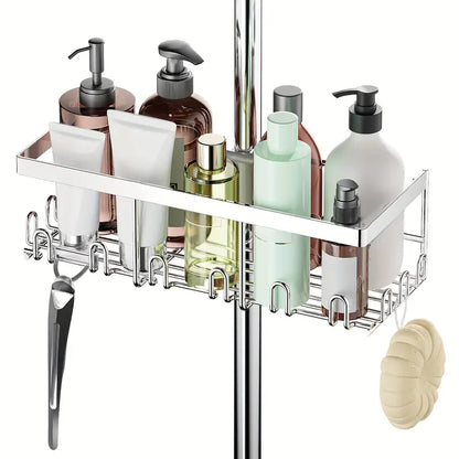 Shower Caddy No Drilling Required White 1pc