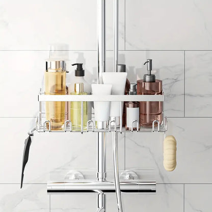 Shower Caddy No Drilling Required White 1pc