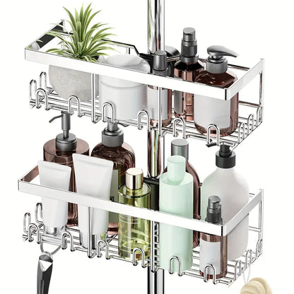 Shower Caddy No Drilling Required White 2pc