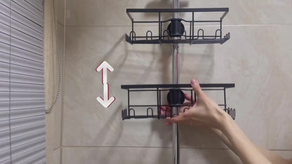 Shower Caddy No Drilling Required  Black 1pc